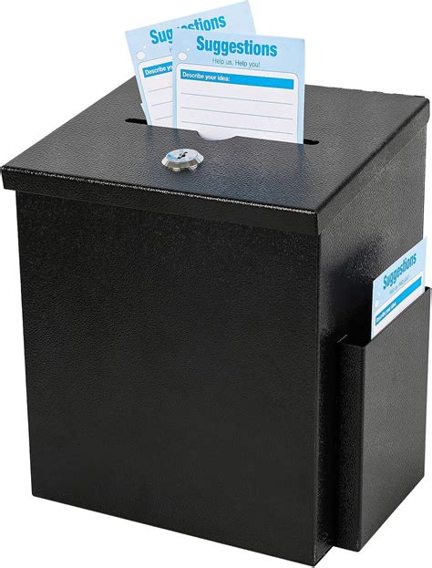 lockable metal suggestion box|5 x 6 suggestion box.